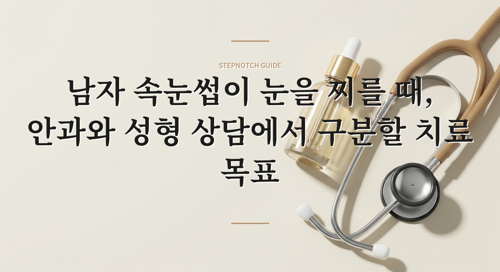 남자 속눈썹이 눈을 찌를 때, 안과와 성형 상담에서 구분할 치료 목표