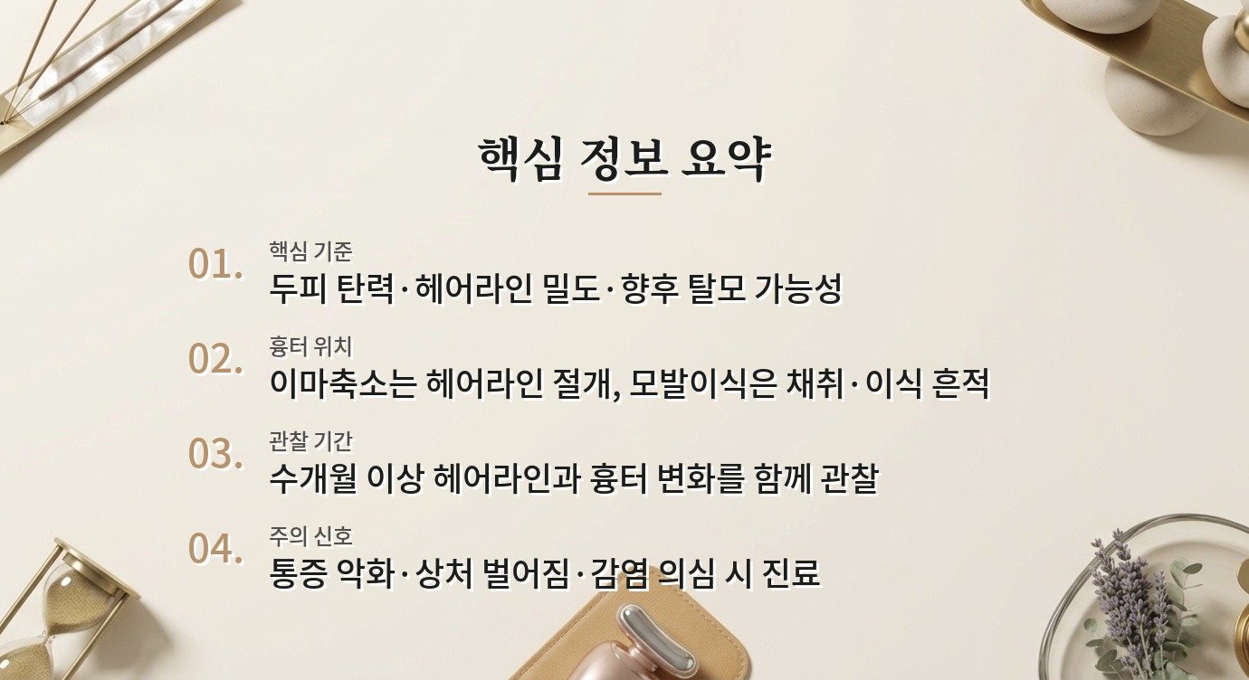 여성 이마축소와 헤어라인 모발이식, 넓은 이마에서 흉터·밀도 차이 비교 가이드