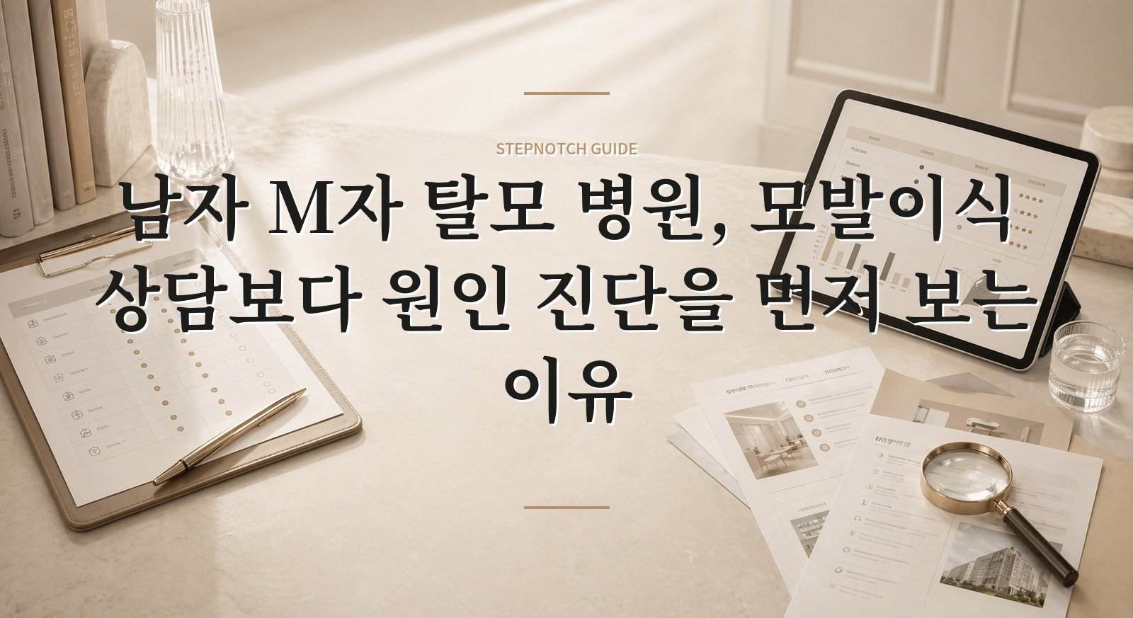 남자 M자 탈모 병원, 모발이식 상담보다 원인 진단을 먼저 보는 이유 핵심 정보