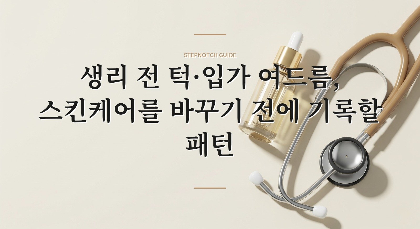 생리 전 턱·입가 여드름, 스킨케어를 바꾸기 전에 기록할 패턴