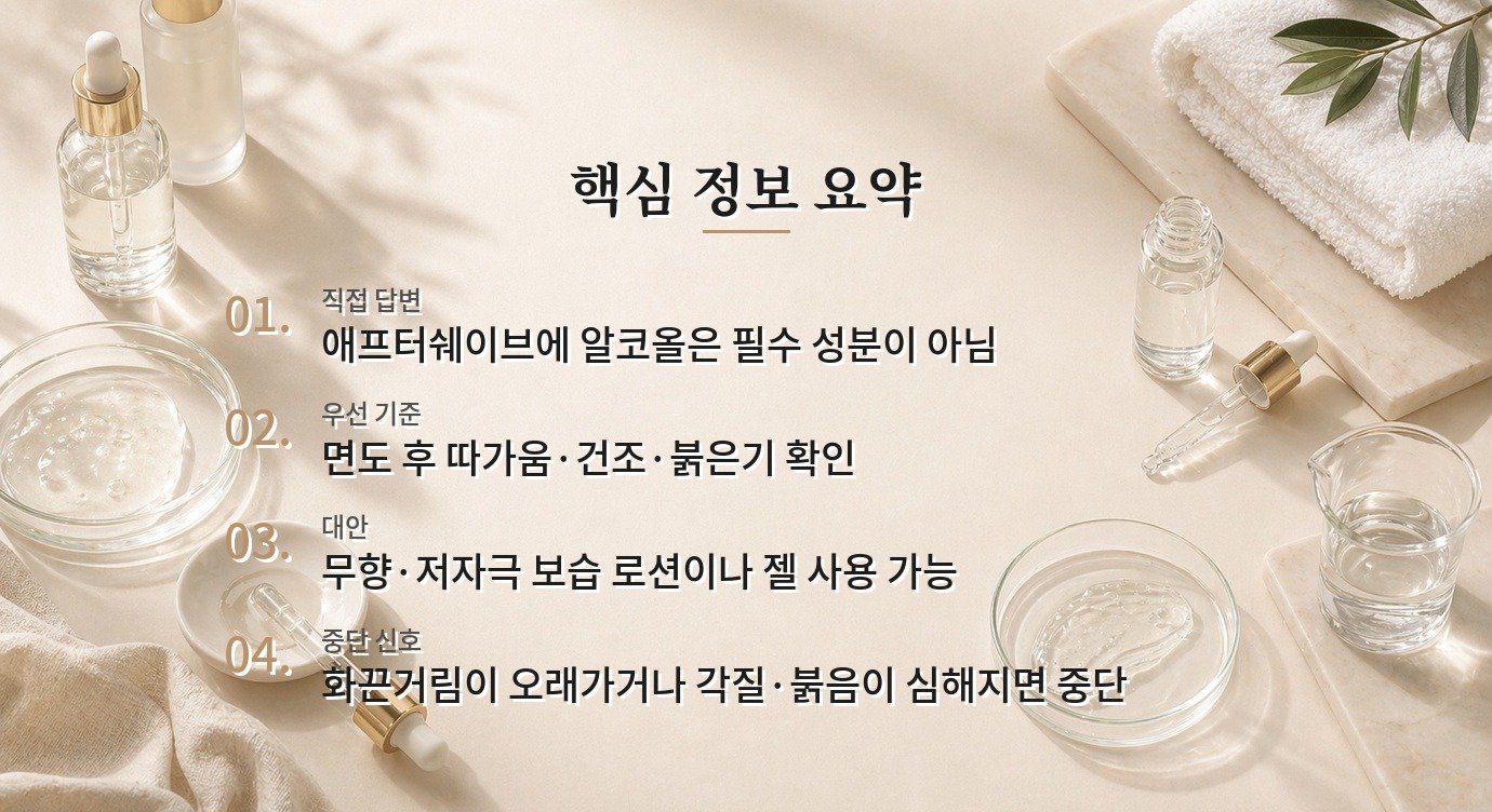 남자 애프터쉐이브에 알코올이 꼭 필요한가요? 비교 가이드
