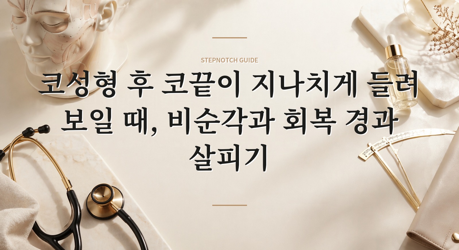 코성형 후 코끝이 지나치게 들려 보일 때, 비순각과 회복 경과 살피기