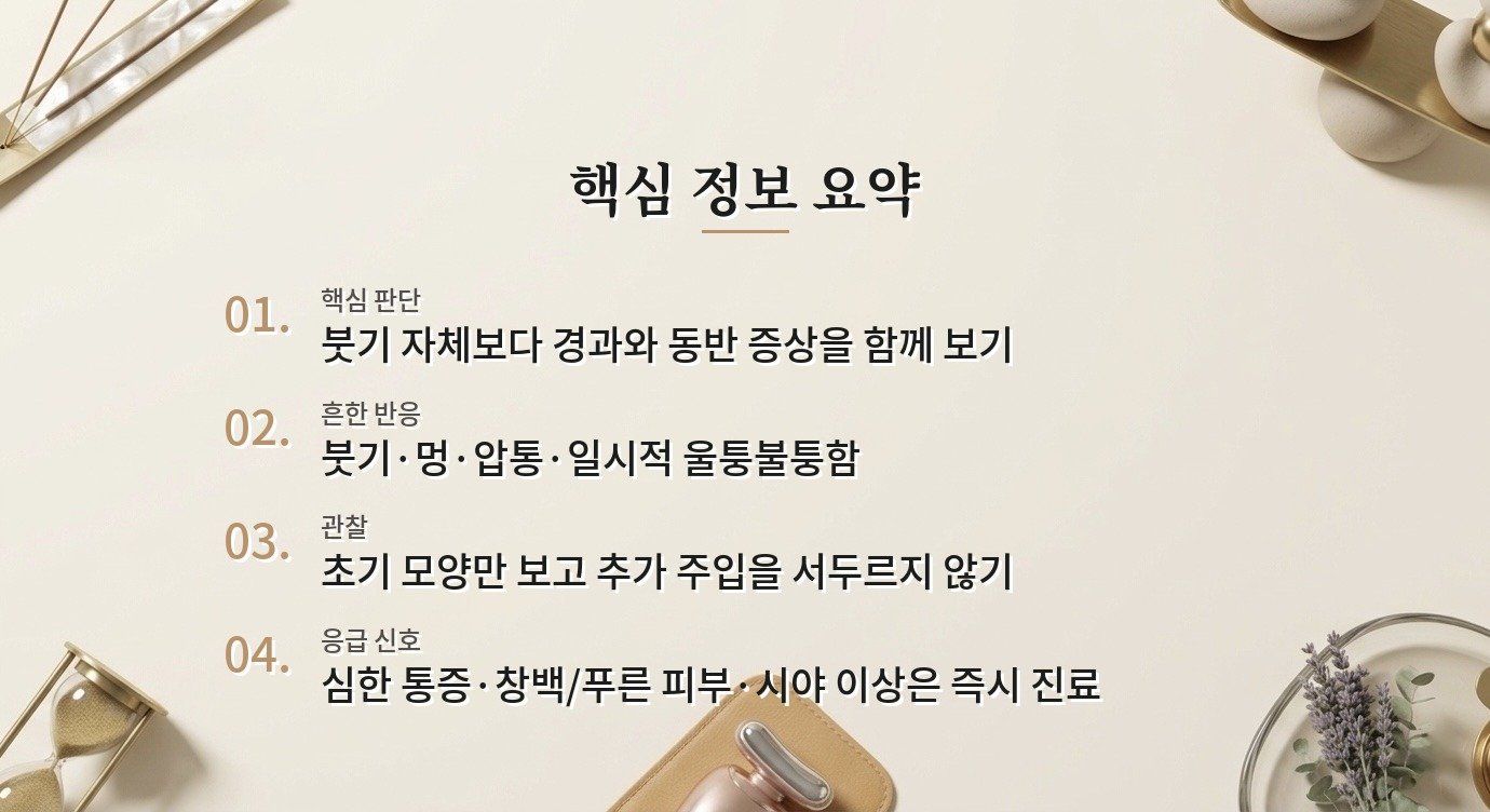입술필러 후 멍과 붓기는 보통 언제까지 지켜봐도 될까요? 비교 가이드