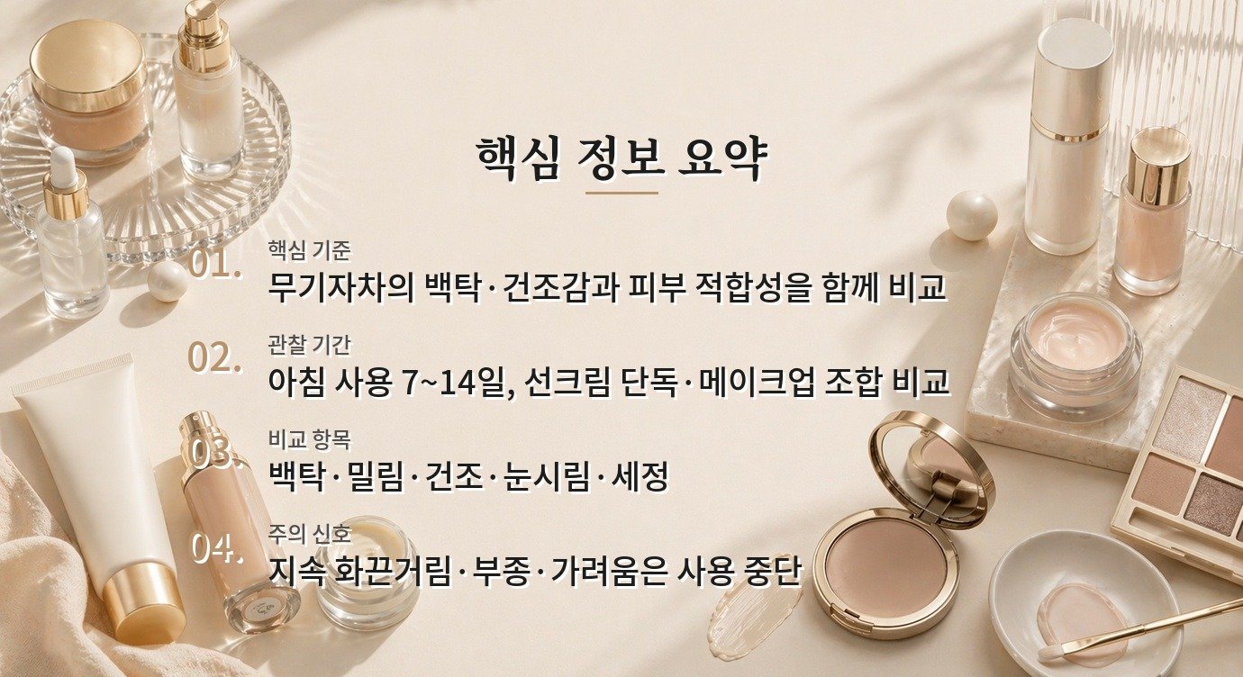 닥터지 그린 마일드 업 선 플러스, 무기자차의 백탁과 민감 피부 사용감 비교 가이드