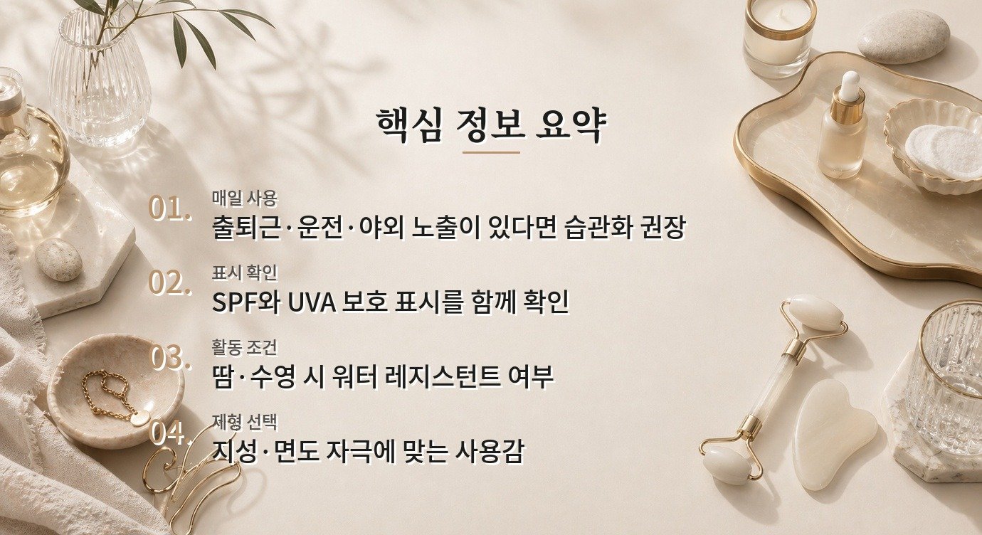 남자도 선크림을 매일 발라야 하나요? 비교 가이드