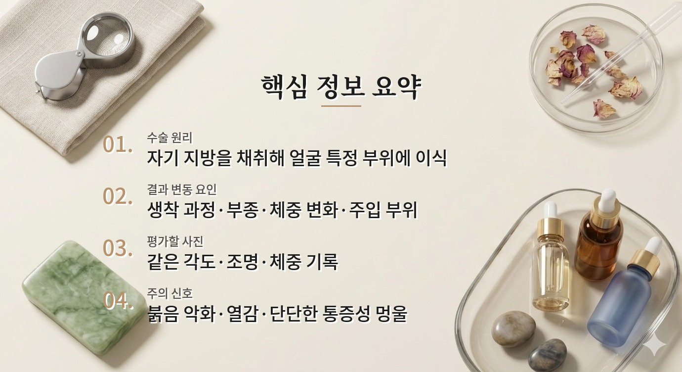 남자 얼굴 지방이식 후 체중이 줄었다면, 생착과 볼륨 변화를 어떻게 볼까? 비교 가이드