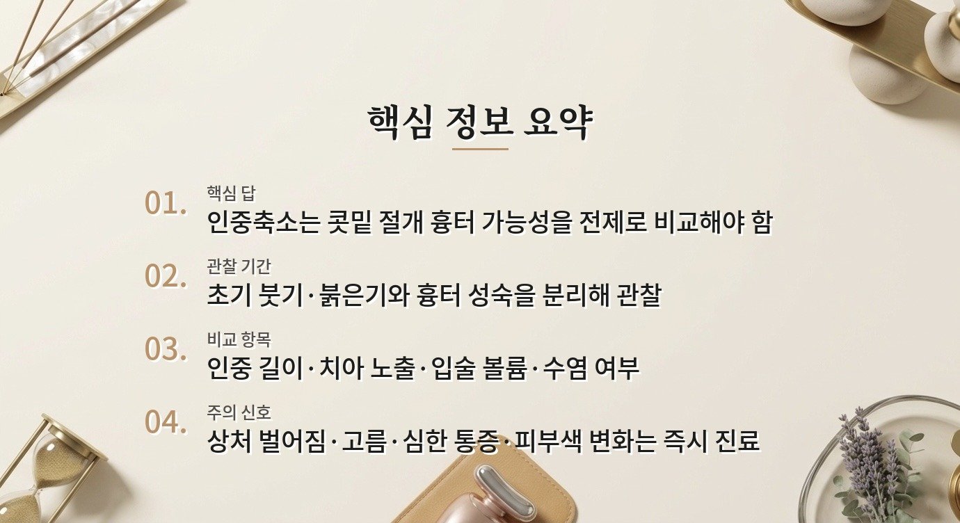 남자 인중축소 수술은 흉터가 많이 보이나요? 비교 가이드