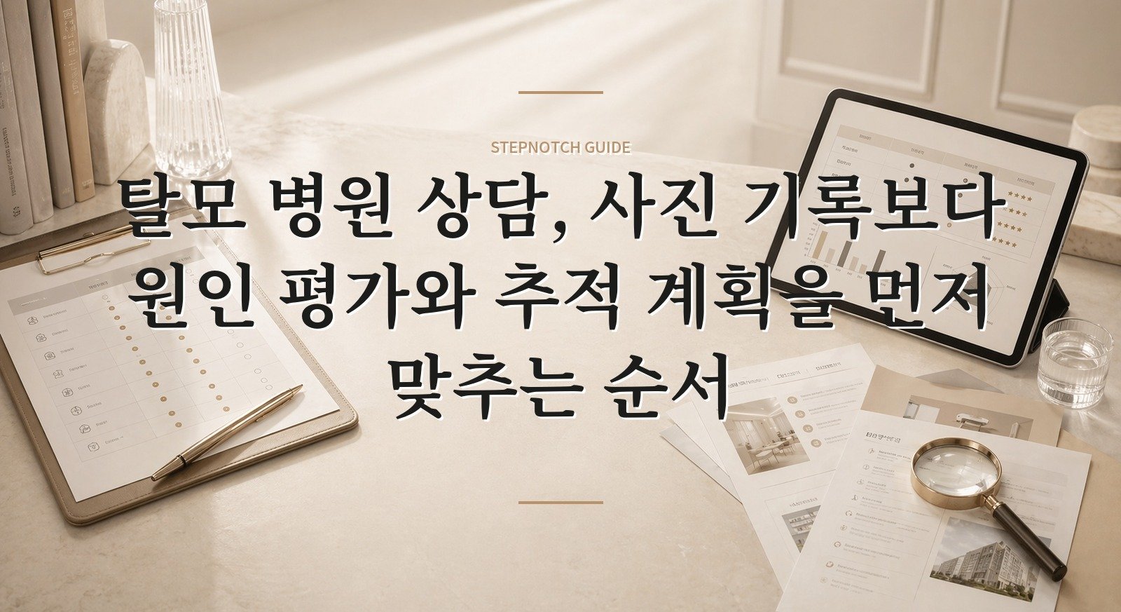 탈모 병원 상담, 사진 기록보다 원인 평가와 추적 계획을 먼저 맞추는 순서 핵심 정보