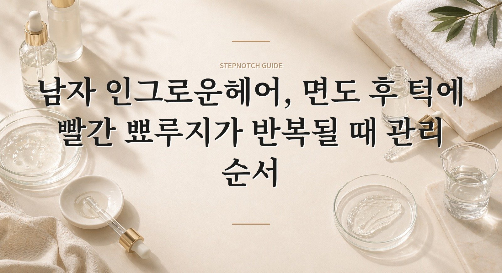 남자 인그로운헤어, 면도 후 턱에 빨간 뾰루지가 반복될 때 관리 순서 핵심 정보