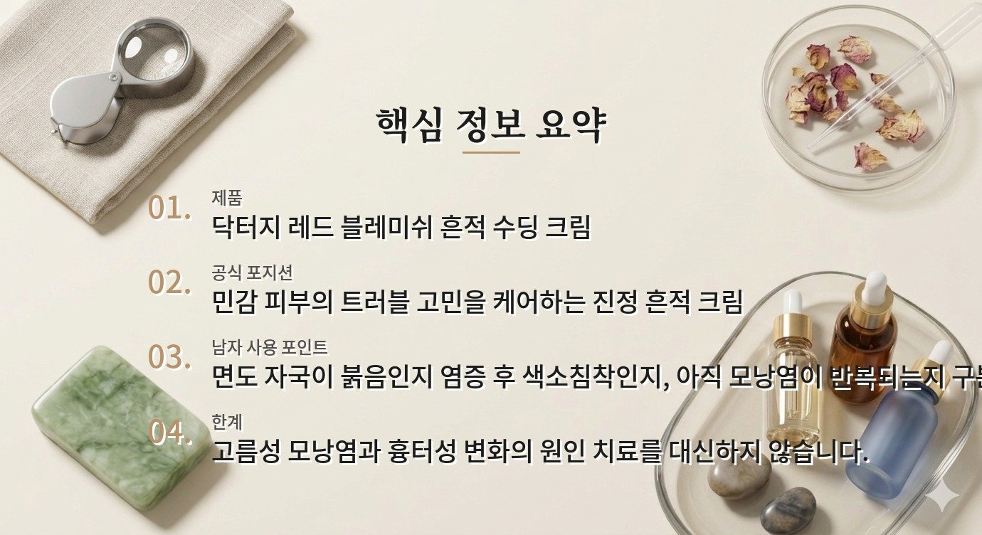닥터지 레드 블레미쉬 흔적 수딩 크림은 면도 자국이 남는 남자에게 잘 맞을까요? 비교 가이드