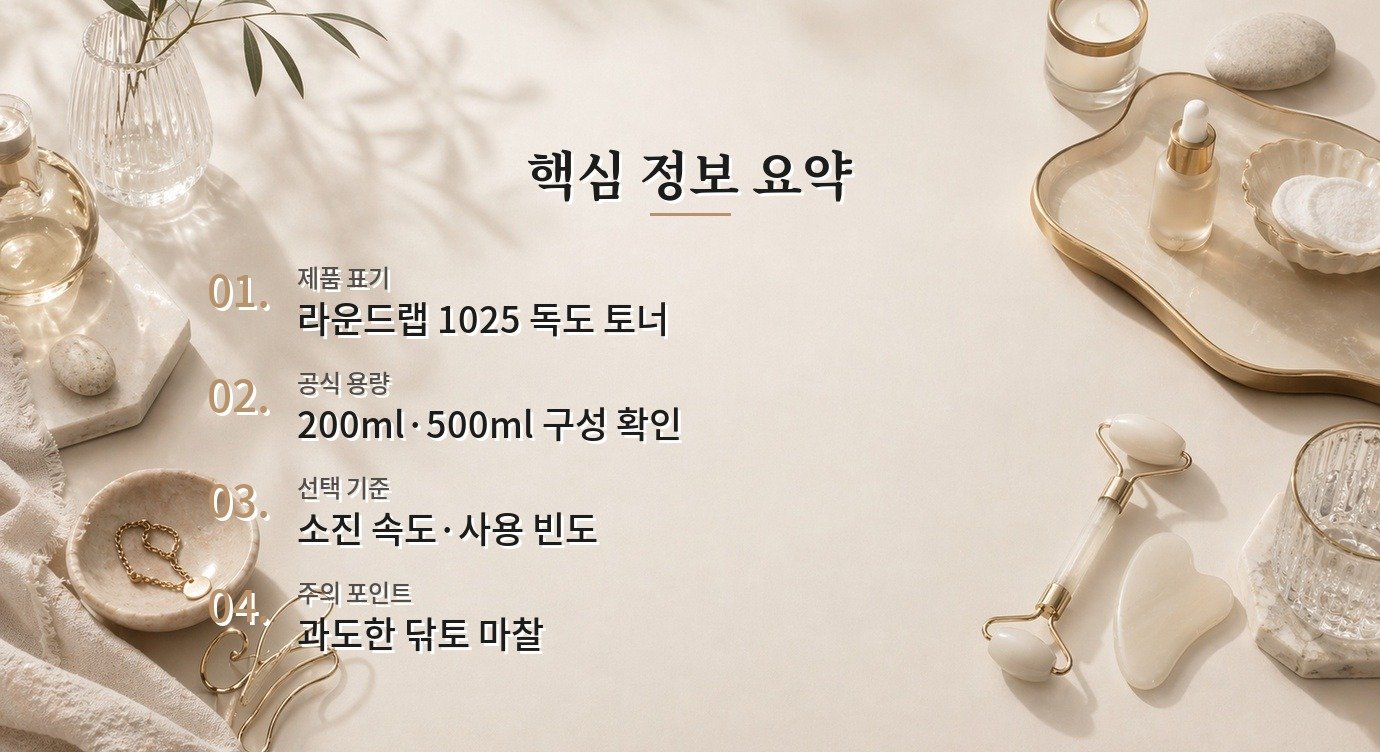 라운드랩 1025 독도 토너, 200ml 기본형과 대용량을 고를 때 볼 점 비교 가이드