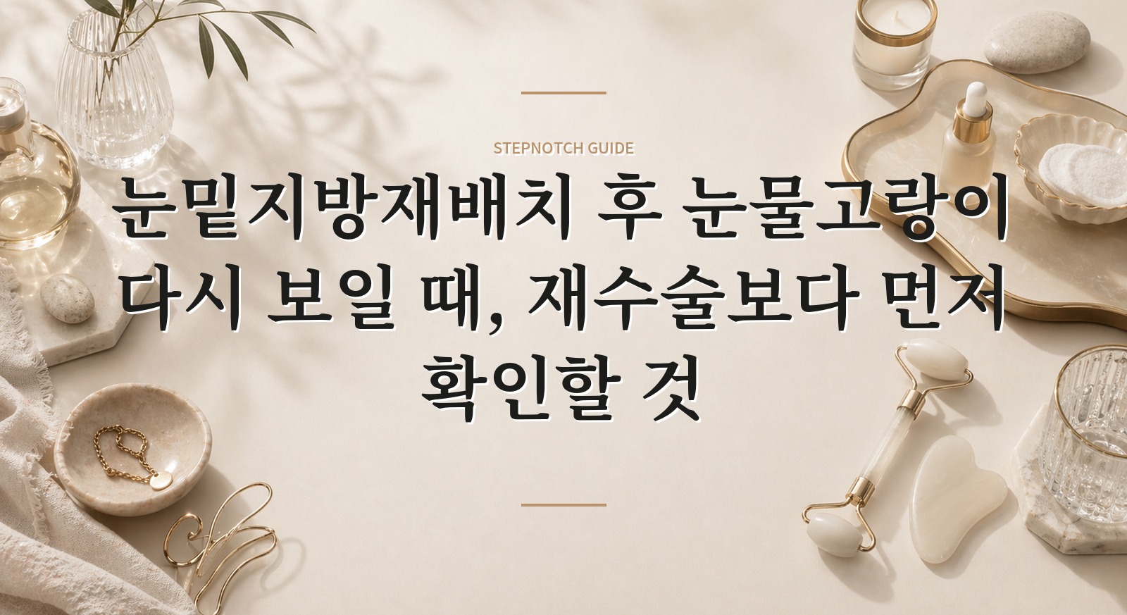 눈밑지방재배치 후 눈물고랑이 다시 보일 때, 재수술보다 먼저 확인할 것
