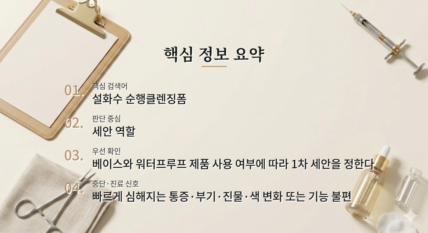설화수 순행클렌징폼, 진한 메이크업을 지울 때 1차 세안과 역할 나누기 비교 가이드