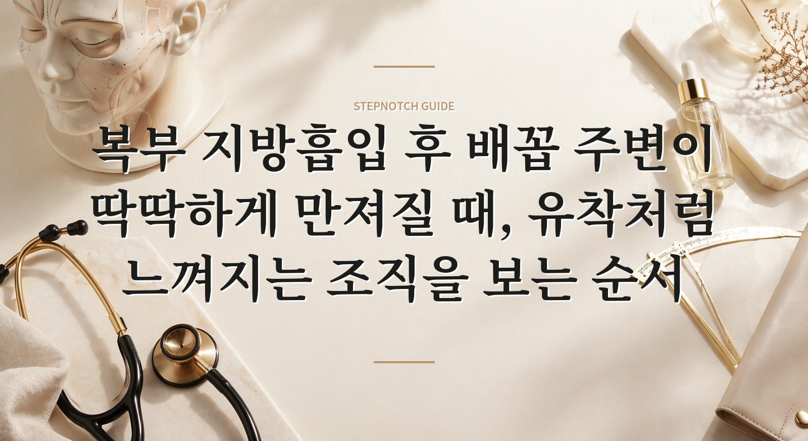 복부 지방흡입 후 배꼽 주변이 딱딱하게 만져질 때, 유착처럼 느껴지는 조직을 보는 순서 핵심 정보