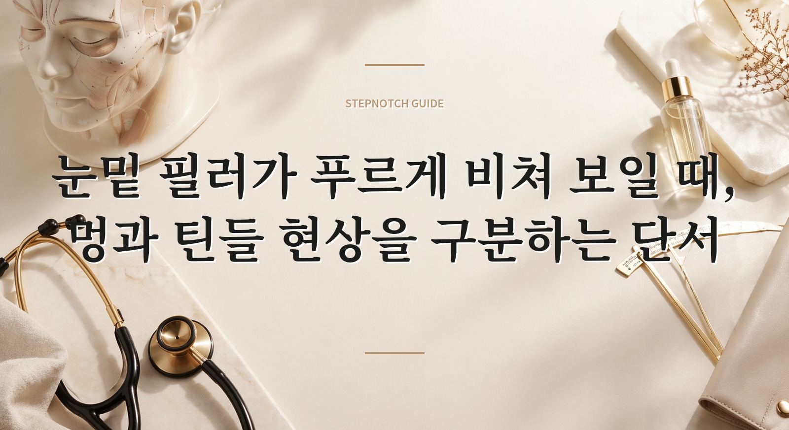 눈밑 필러가 푸르게 비쳐 보일 때, 멍과 틴들 현상을 구분하는 단서 핵심 정보