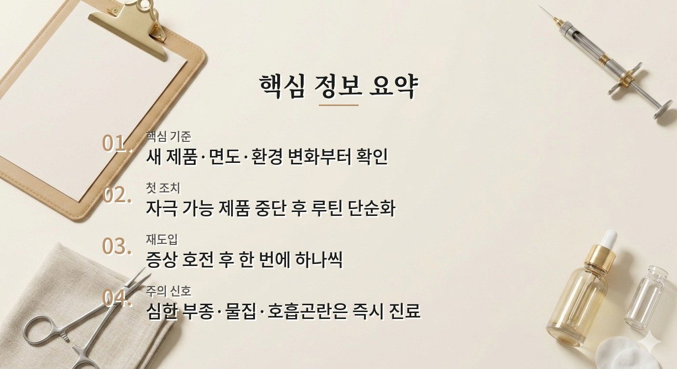 남자 피부가 갑자기 따갑고 뒤집어졌을 때 화장품을 전부 끊어야 하나요? 비교 가이드