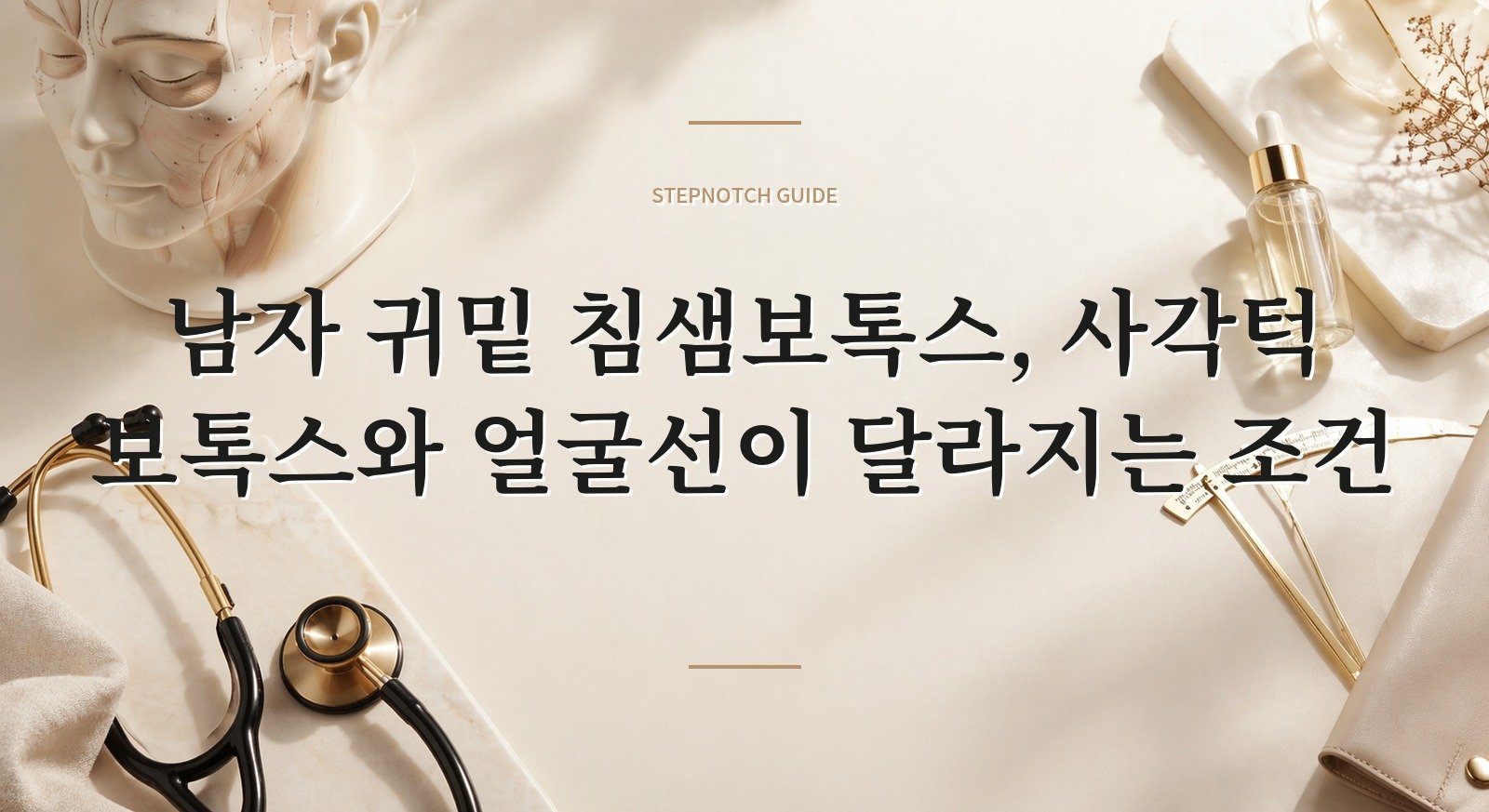 남자 귀밑 침샘보톡스, 사각턱 보톡스와 얼굴선이 달라지는 조건