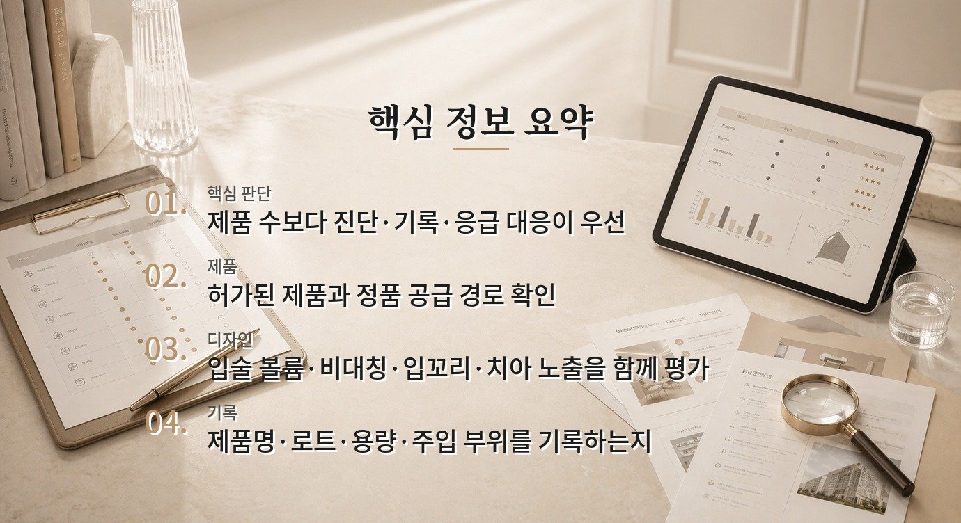 입술필러 병원은 필러 종류가 많은 곳이 더 좋은가요? 비교 가이드