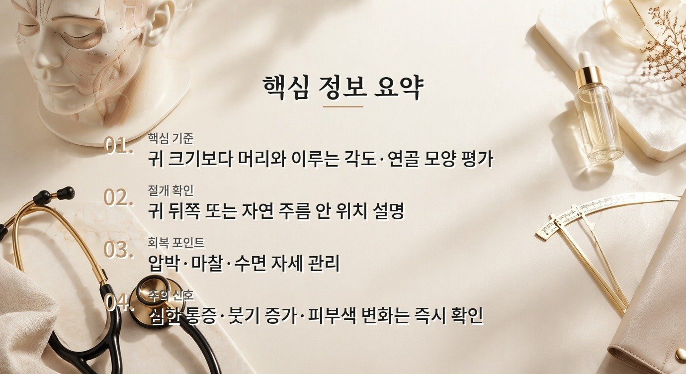남자 돌출귀 교정, 절개 위치와 흉터가 보이는 조건 비교 가이드