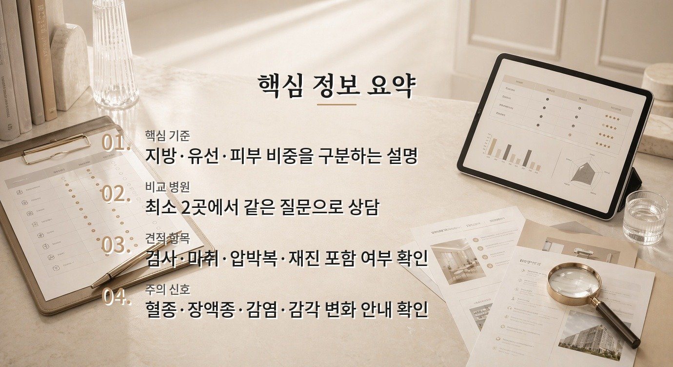 남자 여유증 수술 병원, 지방흡입과 유선절제를 함께 비교하는 기준 비교 가이드
