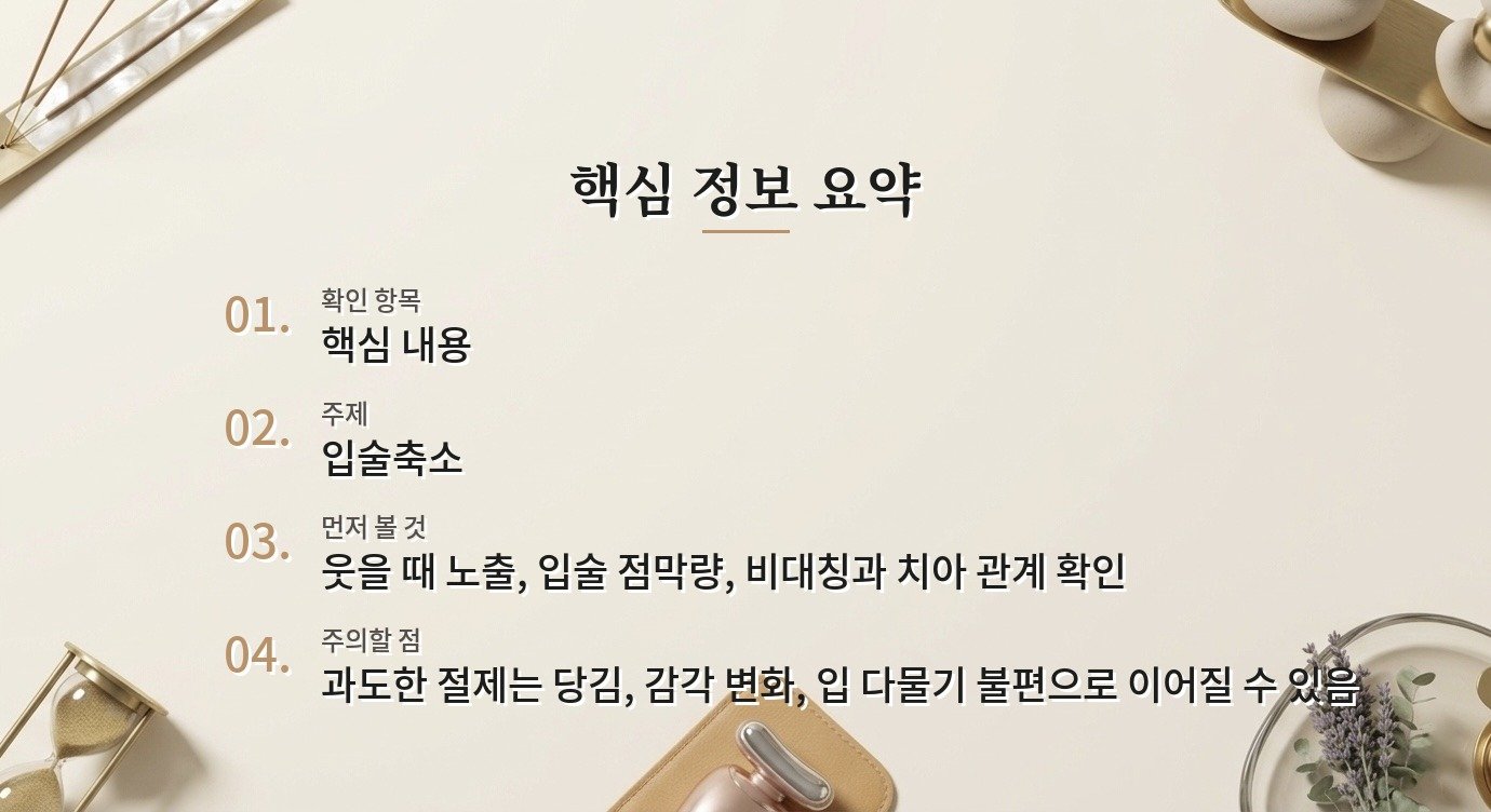 남자 입술축소 수술, 두께보다 표정과 입 다물림을 먼저 보는 법 비교 가이드