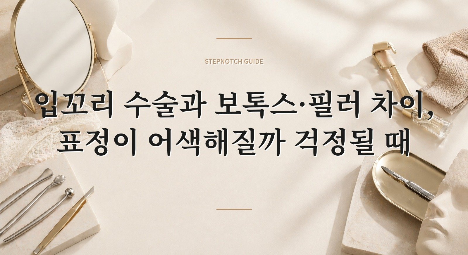 입꼬리 수술과 보톡스·필러 차이, 표정이 어색해질까 걱정될 때 핵심 정보