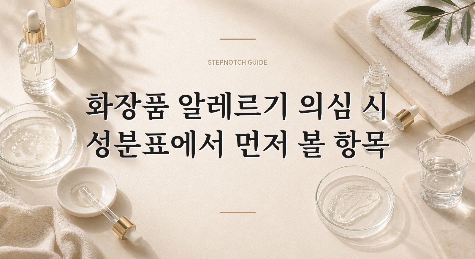 화장품 알레르기 의심 시 성분표에서 먼저 볼 항목 핵심 정보