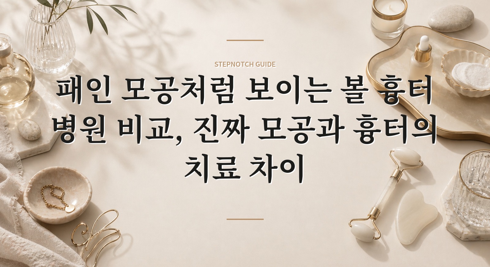패인 모공처럼 보이는 볼 흉터 병원 비교, 진짜 모공과 흉터의 치료 차이