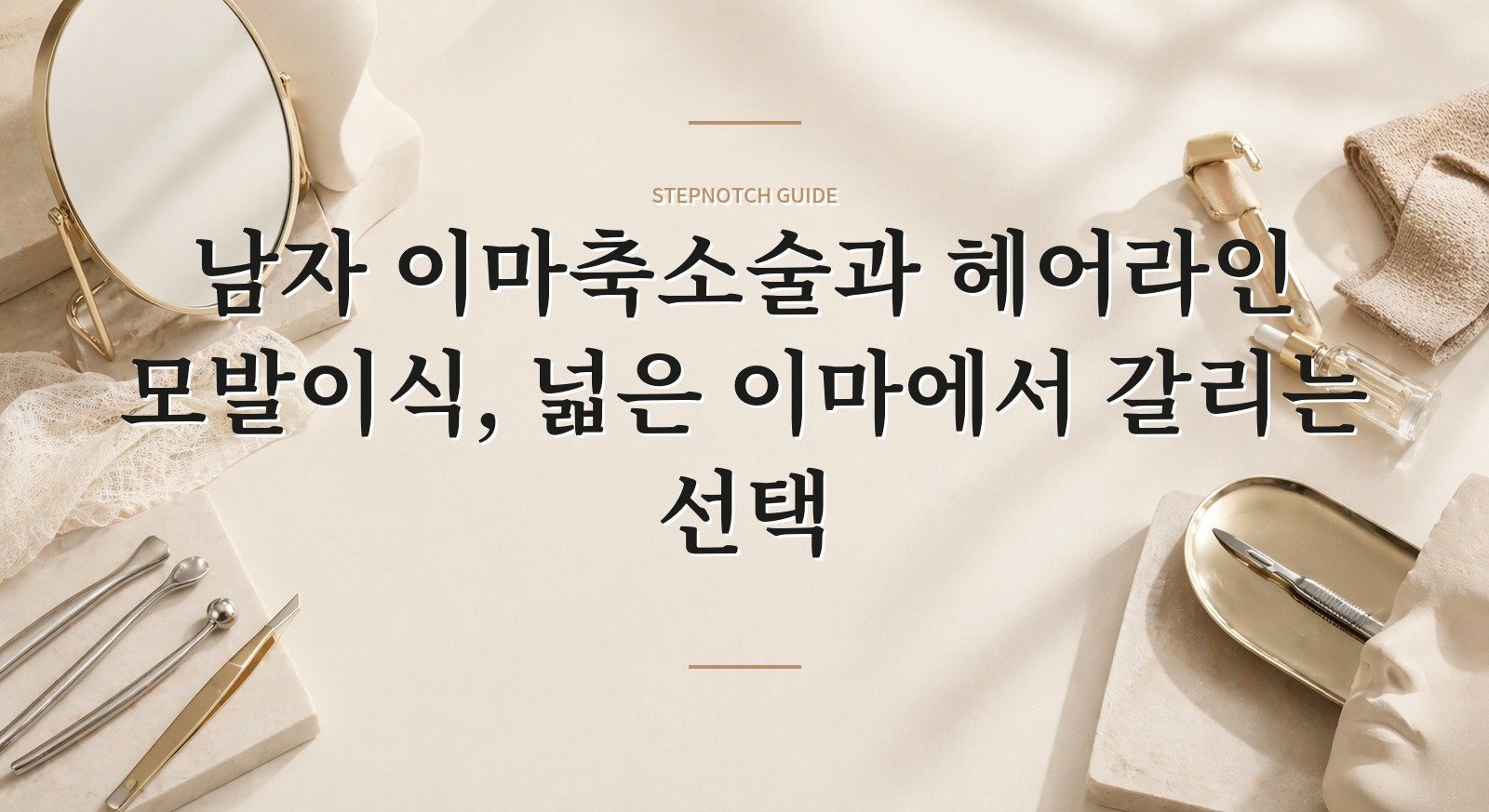 남자 이마축소술과 헤어라인 모발이식, 넓은 이마에서 갈리는 선택 핵심 정보