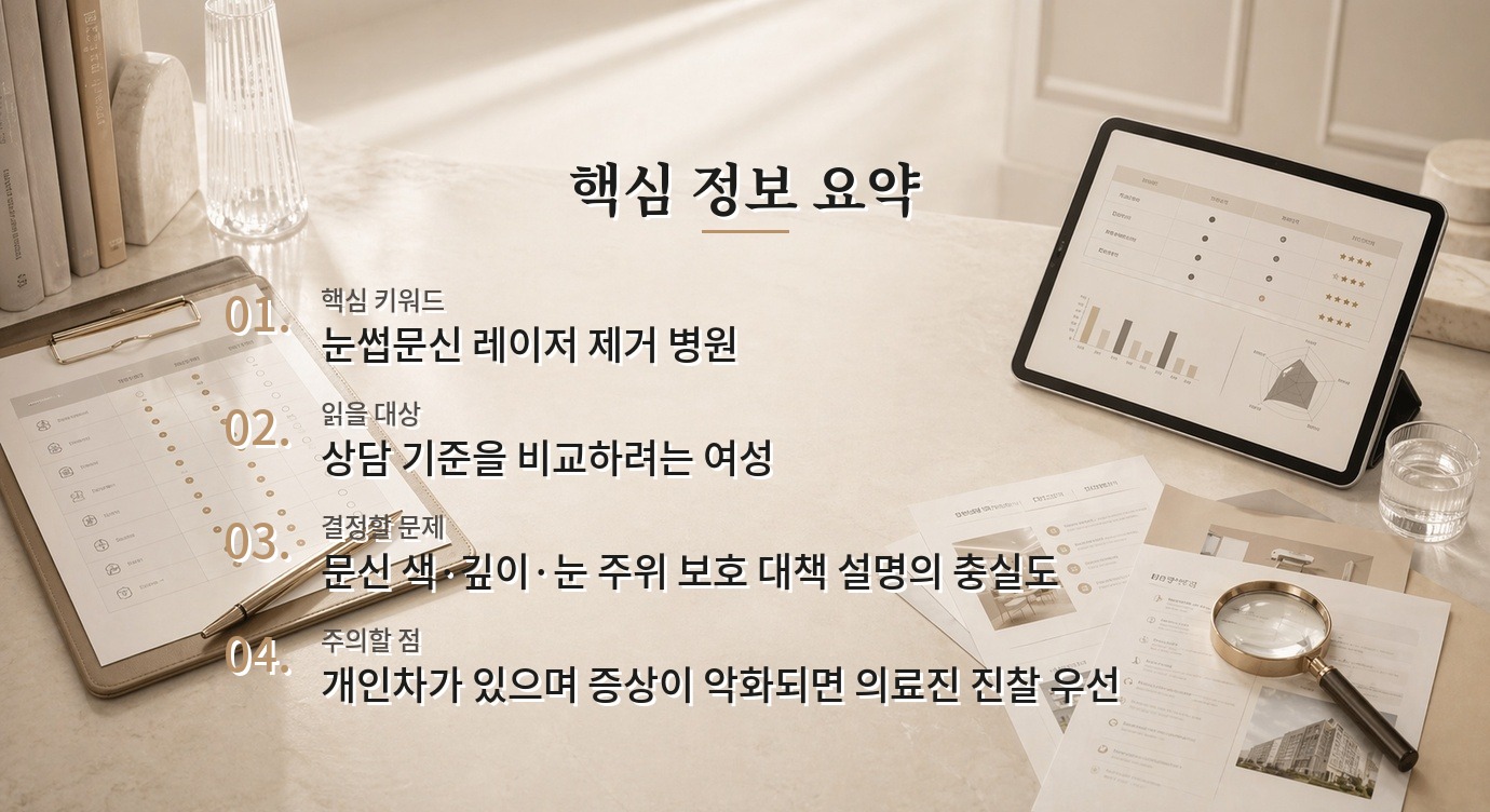 눈썹문신 제거 병원 비교, 색소 반응과 눈썹 모근 보호 설명을 듣는 법 비교 가이드