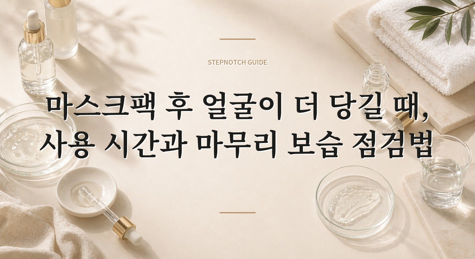 마스크팩 후 얼굴이 더 당길 때, 사용 시간과 마무리 보습 점검법 핵심 정보