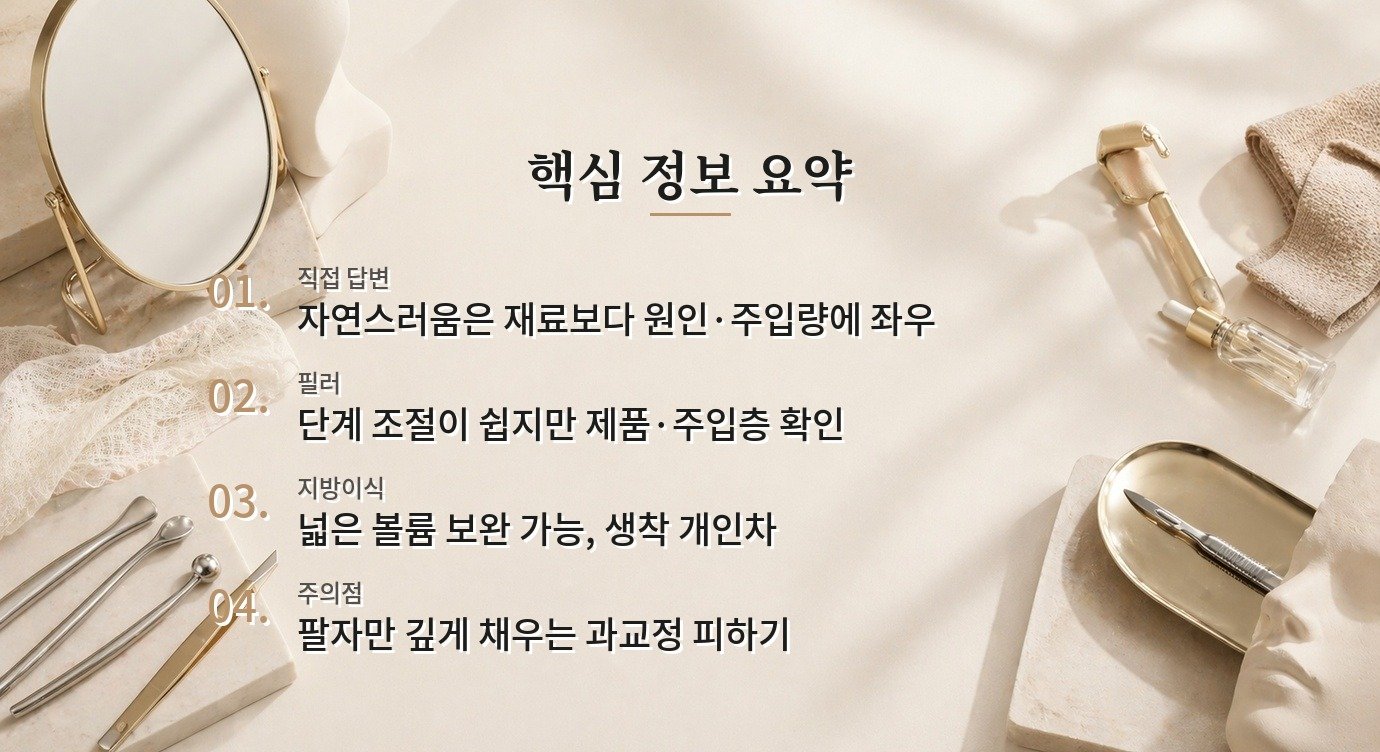 남자 팔자주름은 필러보다 지방이식이 더 자연스러울까요? 비교 가이드