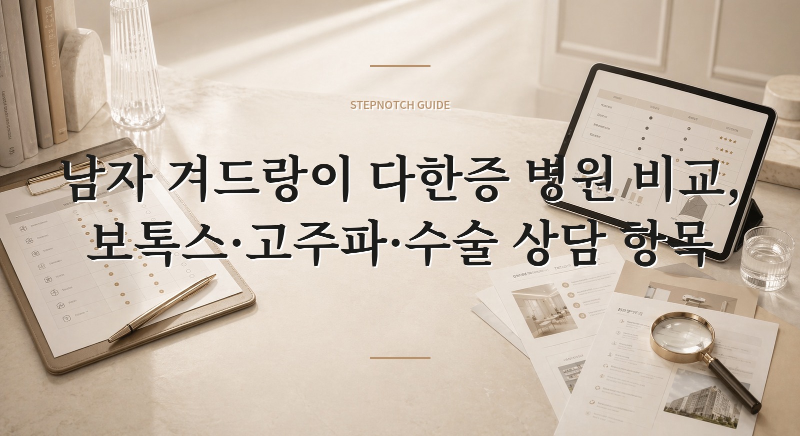 남자 겨드랑이 다한증 병원 비교, 보톡스·고주파·수술 상담 항목 핵심 정보