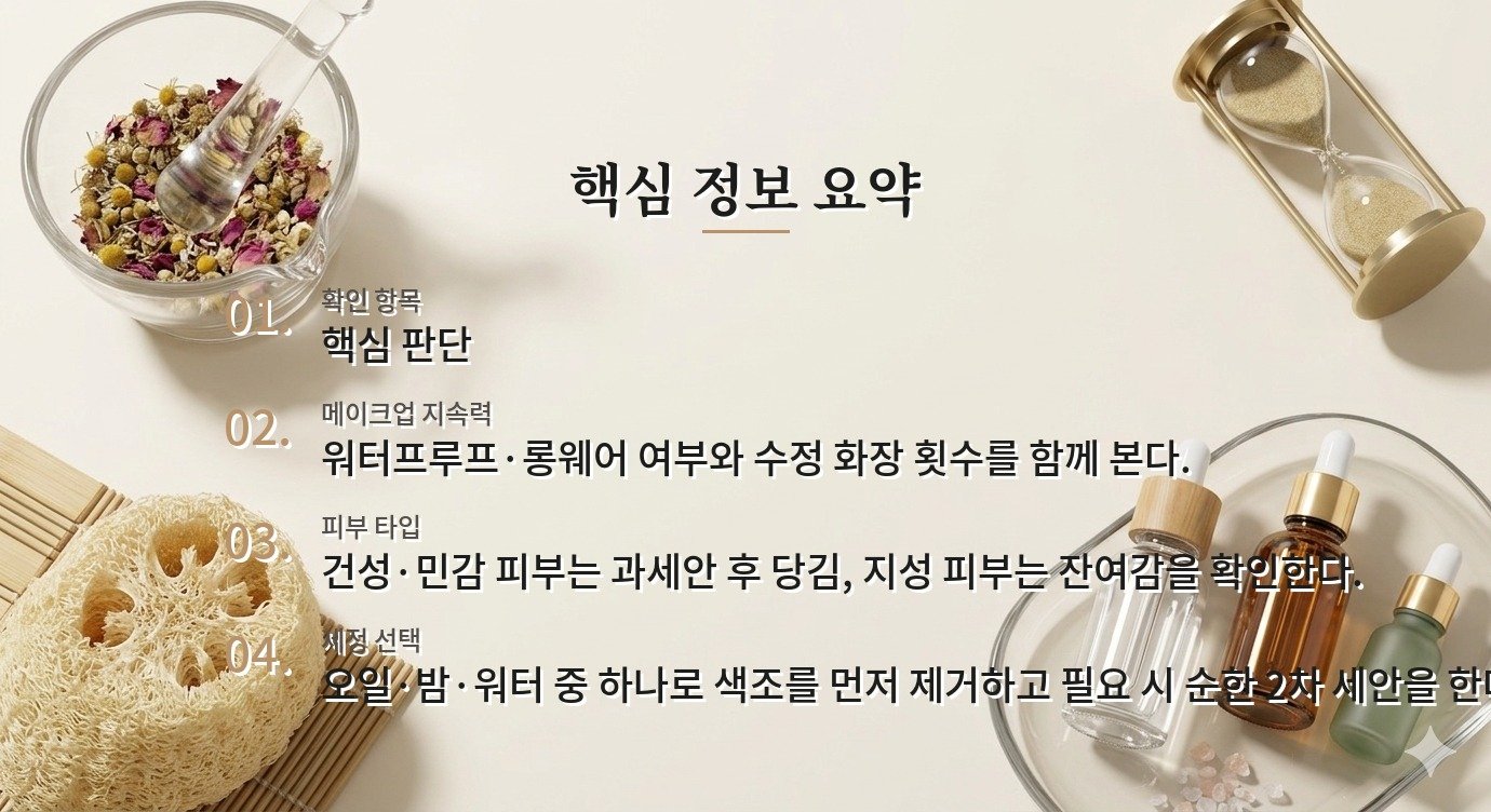 톤업 선크림과 쿠션을 겹쳐 바른 날은 클렌징오일을 꼭 써야 하나요? 비교 가이드