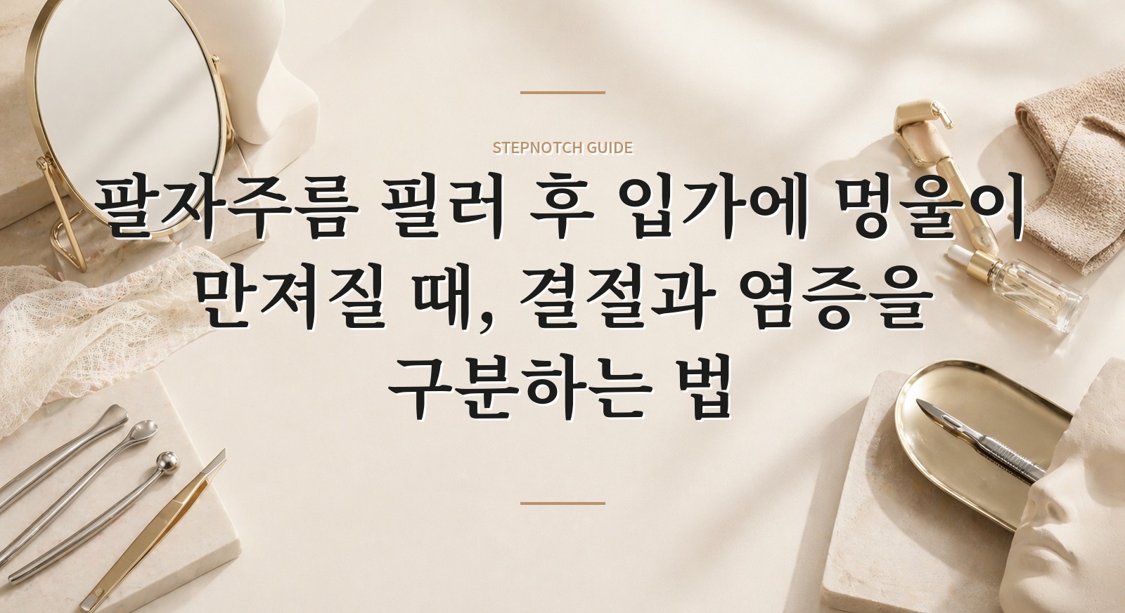 팔자주름 필러 후 입가에 멍울이 만져질 때, 결절과 염증을 구분하는 법 핵심 정보