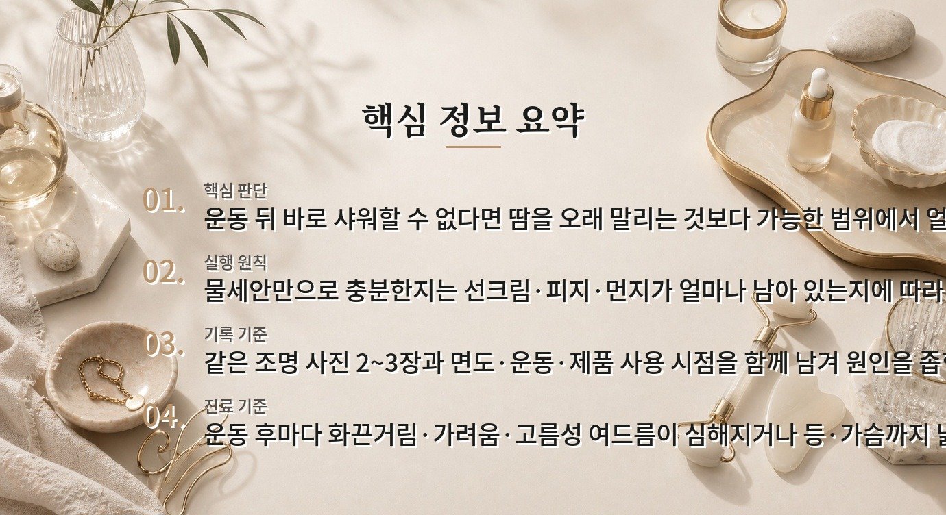 운동 뒤 바로 샤워하지 못하는 남자는 얼굴을 물로만 씻어도 될까요? 비교 가이드