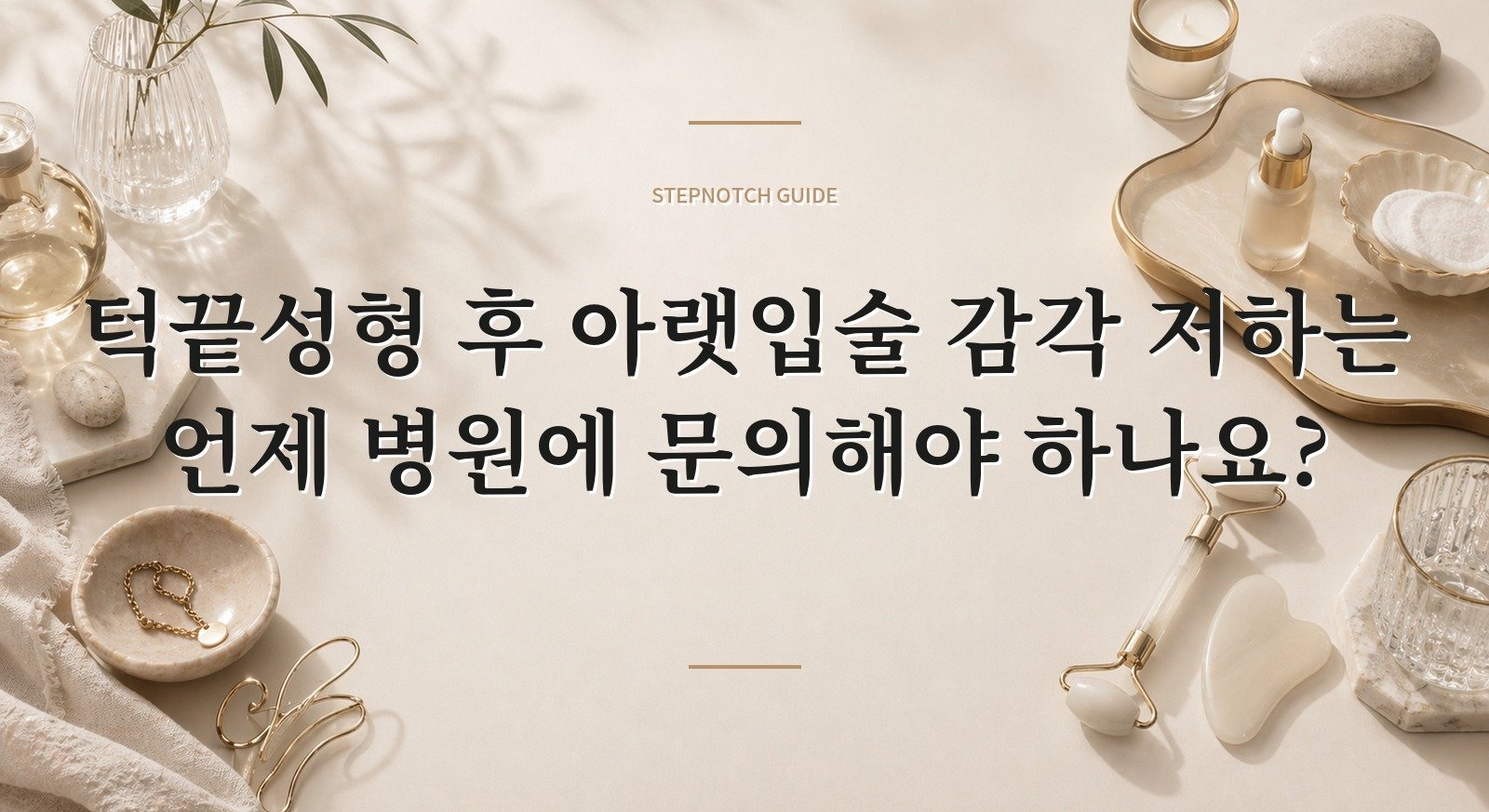 턱끝성형 후 아랫입술 감각 저하는 언제 병원에 문의해야 하나요? 핵심 정보