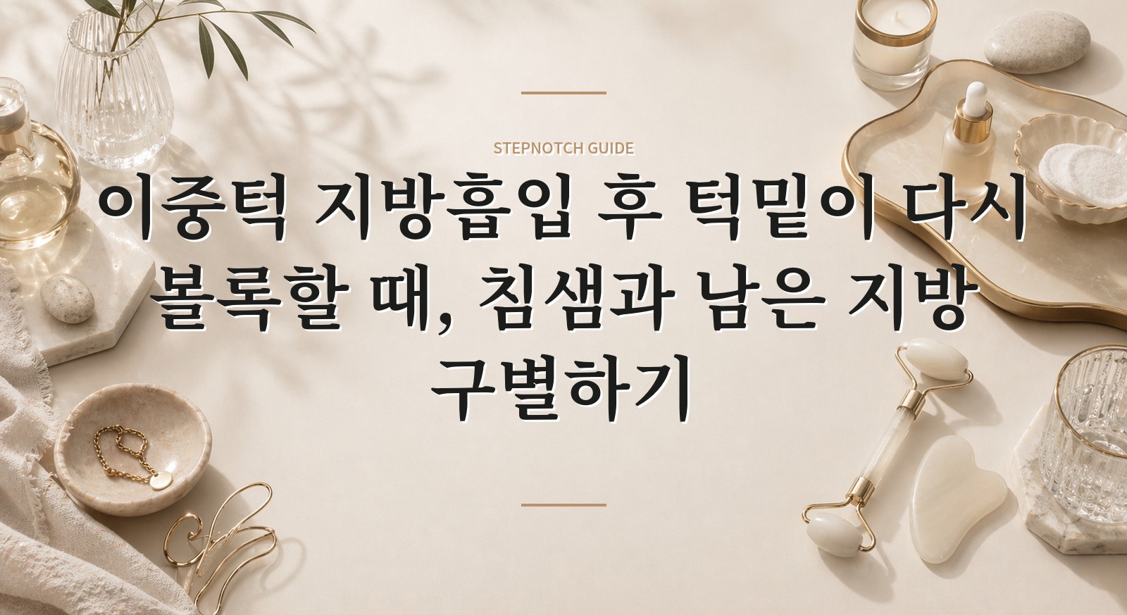 이중턱 지방흡입 후 턱밑이 다시 볼록할 때, 침샘과 남은 지방 구별하기