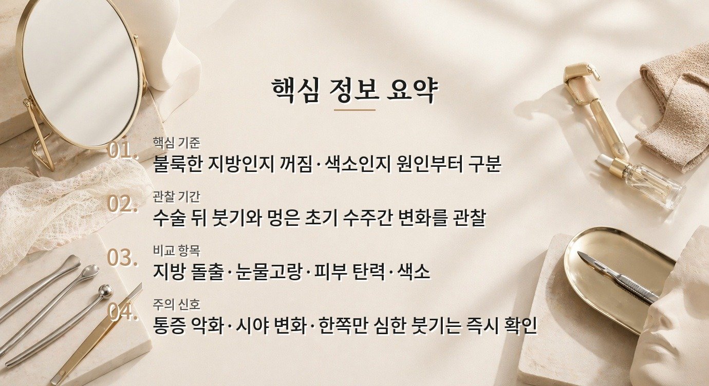 남자 눈밑지방재배치, 다크서클 원인에 따라 달라지는 선택 포인트 비교 가이드