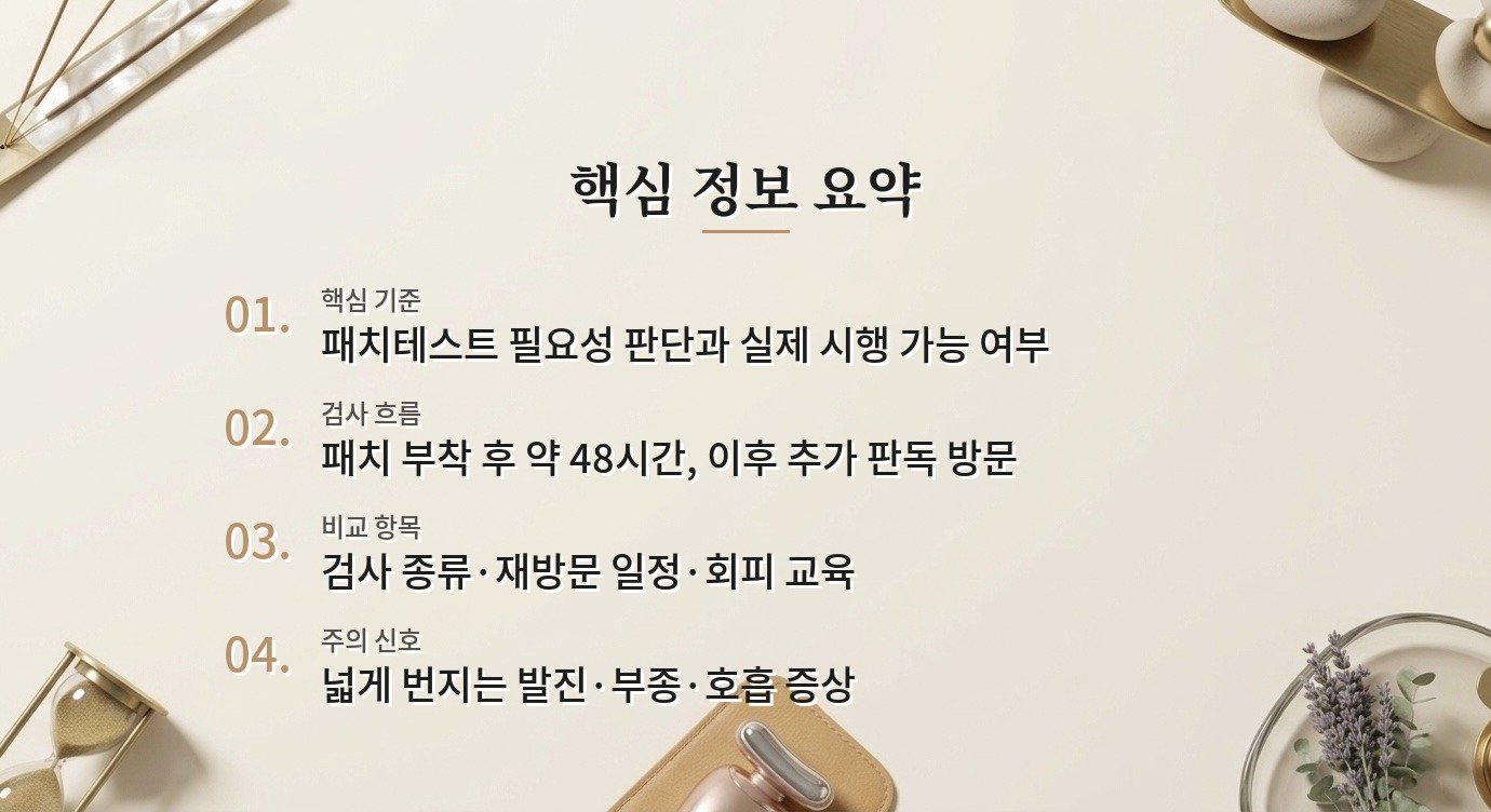 접촉피부염 병원 비교, 패치테스트 가능 여부와 재방문 일정을 먼저 보는 이유 비교 가이드
