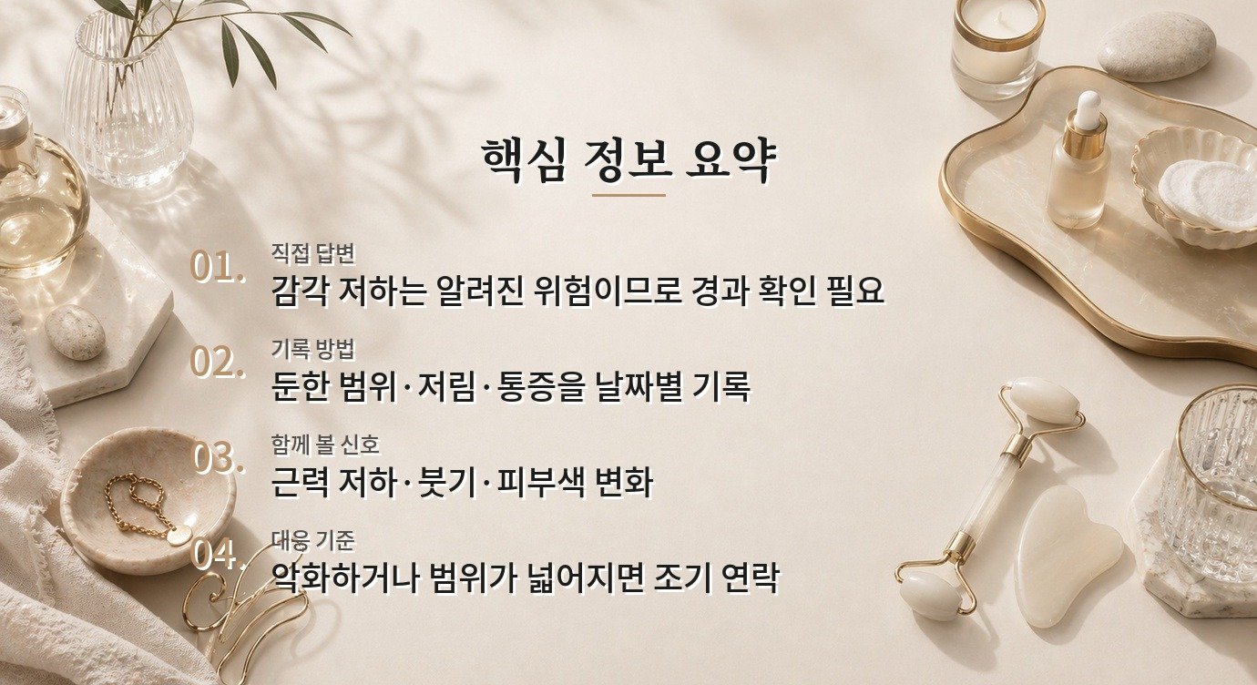 상완거상술 후 팔 안쪽 감각이 둔해지면 회복 과정인가요? 비교 가이드