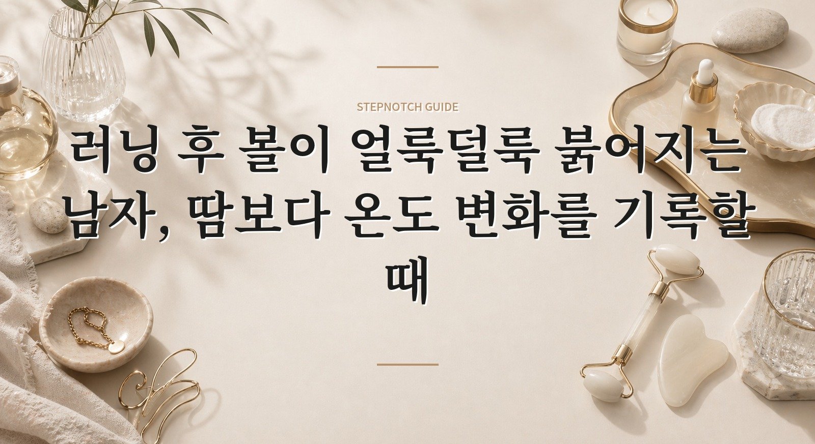 러닝 후 볼이 얼룩덜룩 붉어지는 남자, 땀보다 온도 변화를 기록할 때 핵심 정보