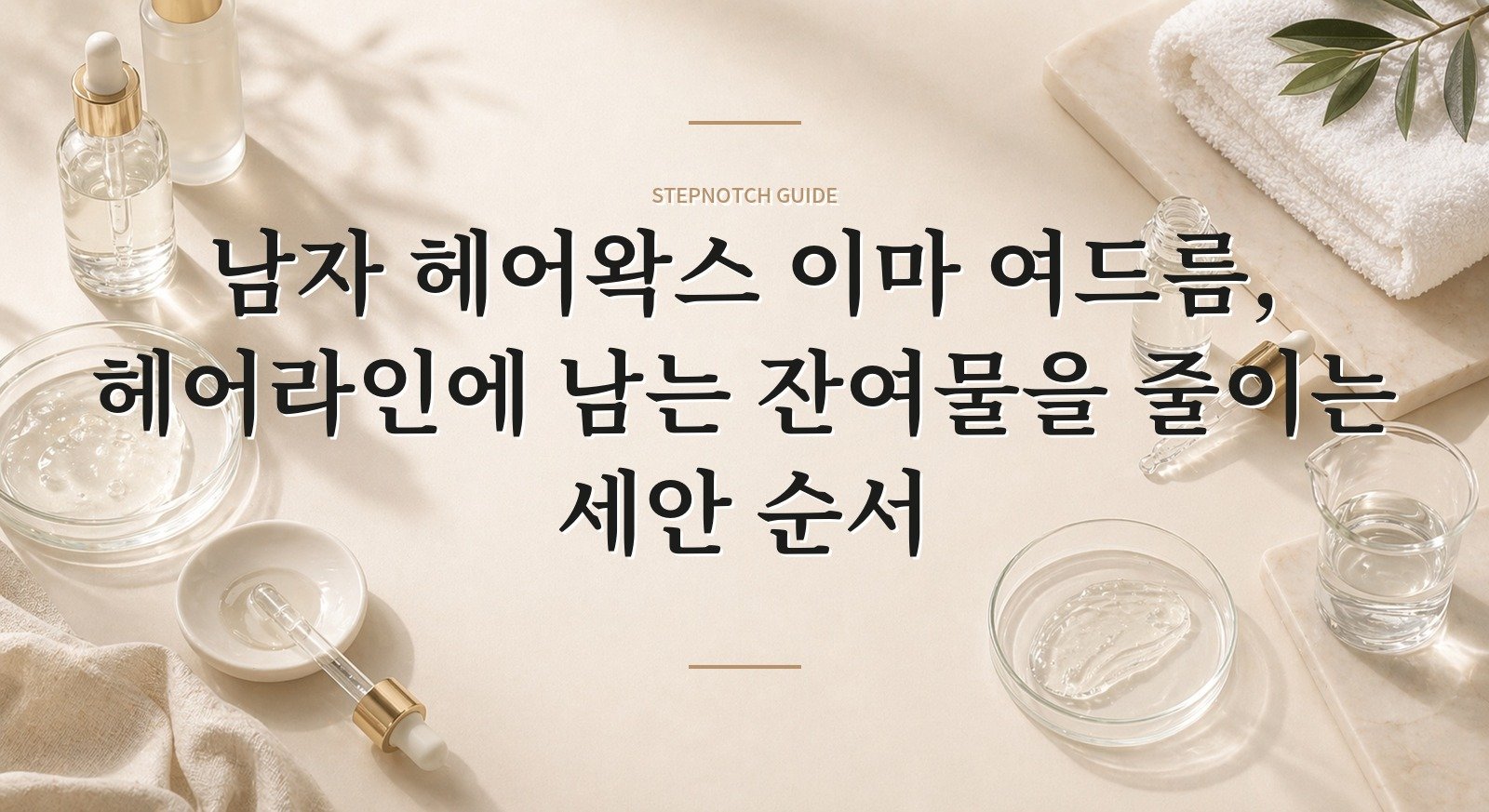 남자 헤어왁스 이마 여드름, 헤어라인에 남는 잔여물을 줄이는 세안 순서