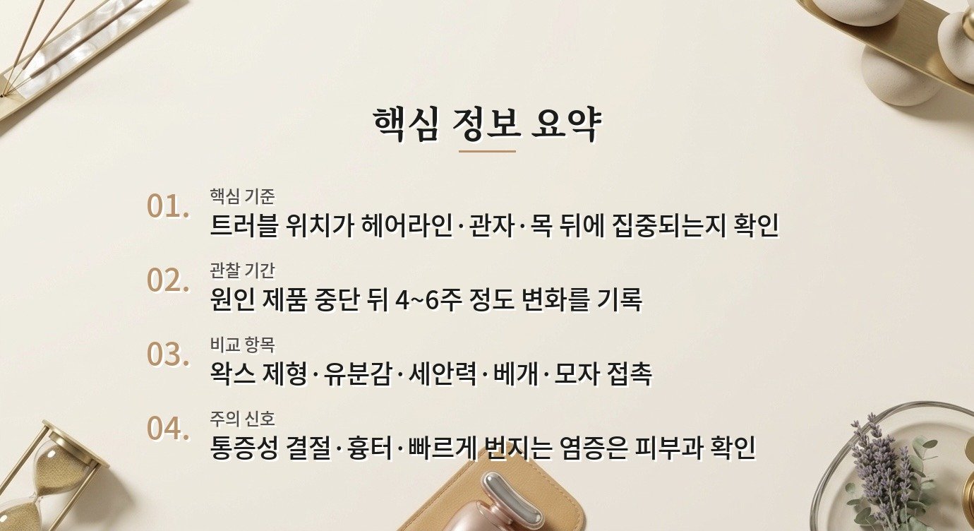 남자 헤어왁스 이마 여드름, 헤어라인에 남는 잔여물을 줄이는 세안 순서 비교 가이드
