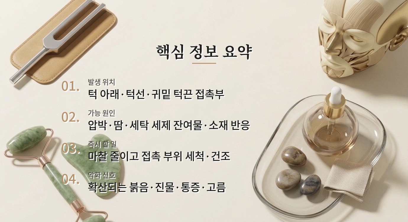 헬멧 턱끈이 닿는 자리만 붉어질 때, 남자 피부의 마찰 자국 관리 비교 가이드