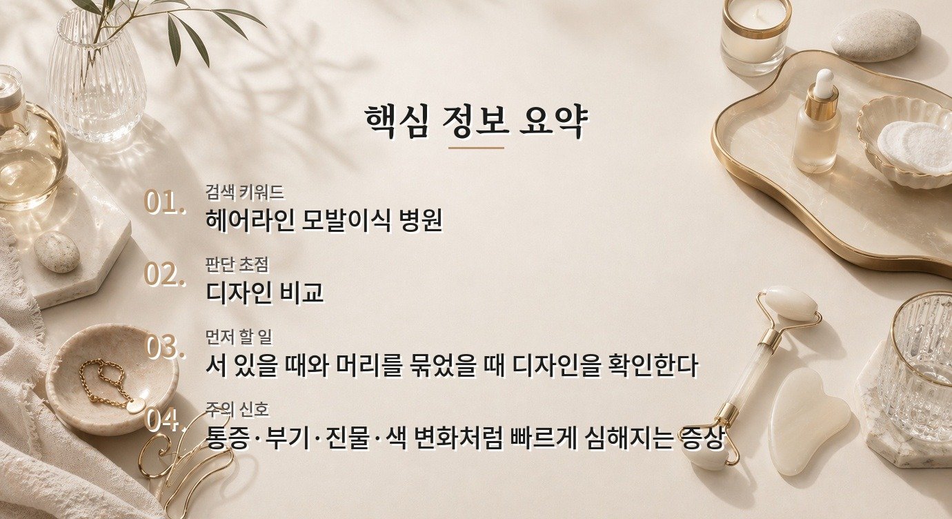 여성 헤어라인 모발이식 병원, 얼굴 비율과 채취부 흉터를 함께 보는 법 비교 가이드