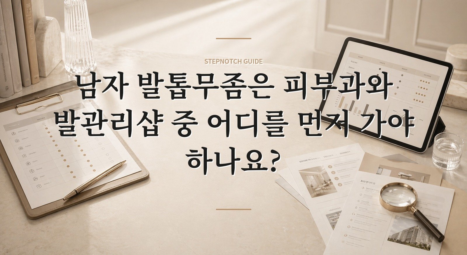 남자 발톱무좀은 피부과와 발관리샵 중 어디를 먼저 가야 하나요? 핵심 정보