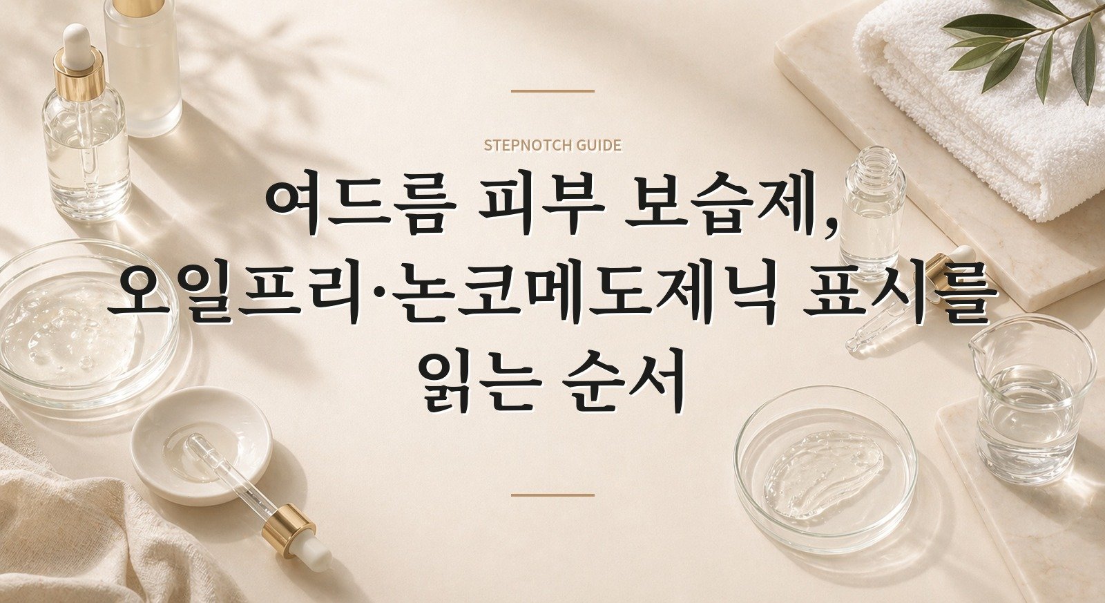여드름 피부 보습제, 오일프리·논코메도제닉 표시를 읽는 순서 핵심 정보