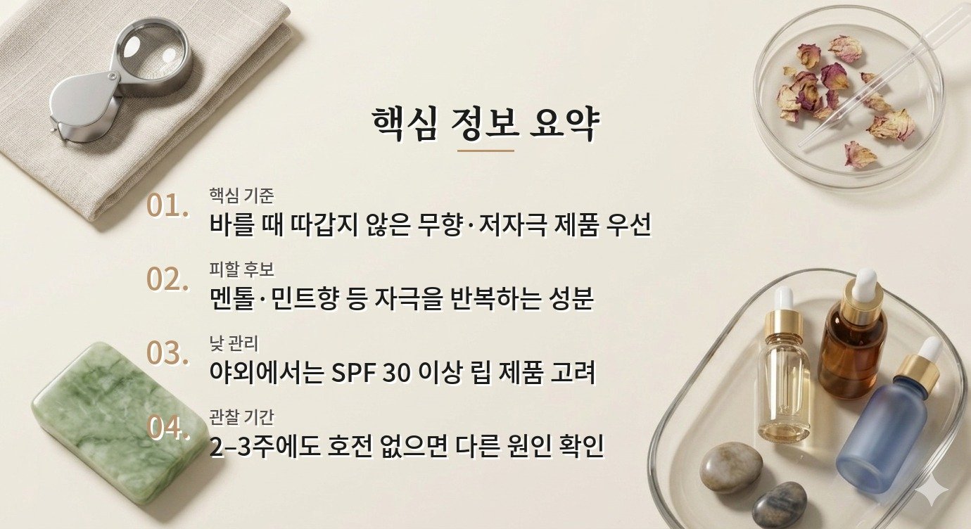 자주 트는 입술 립밤, 향·멘톨보다 보호막 성분을 먼저 보는 이유 비교 가이드