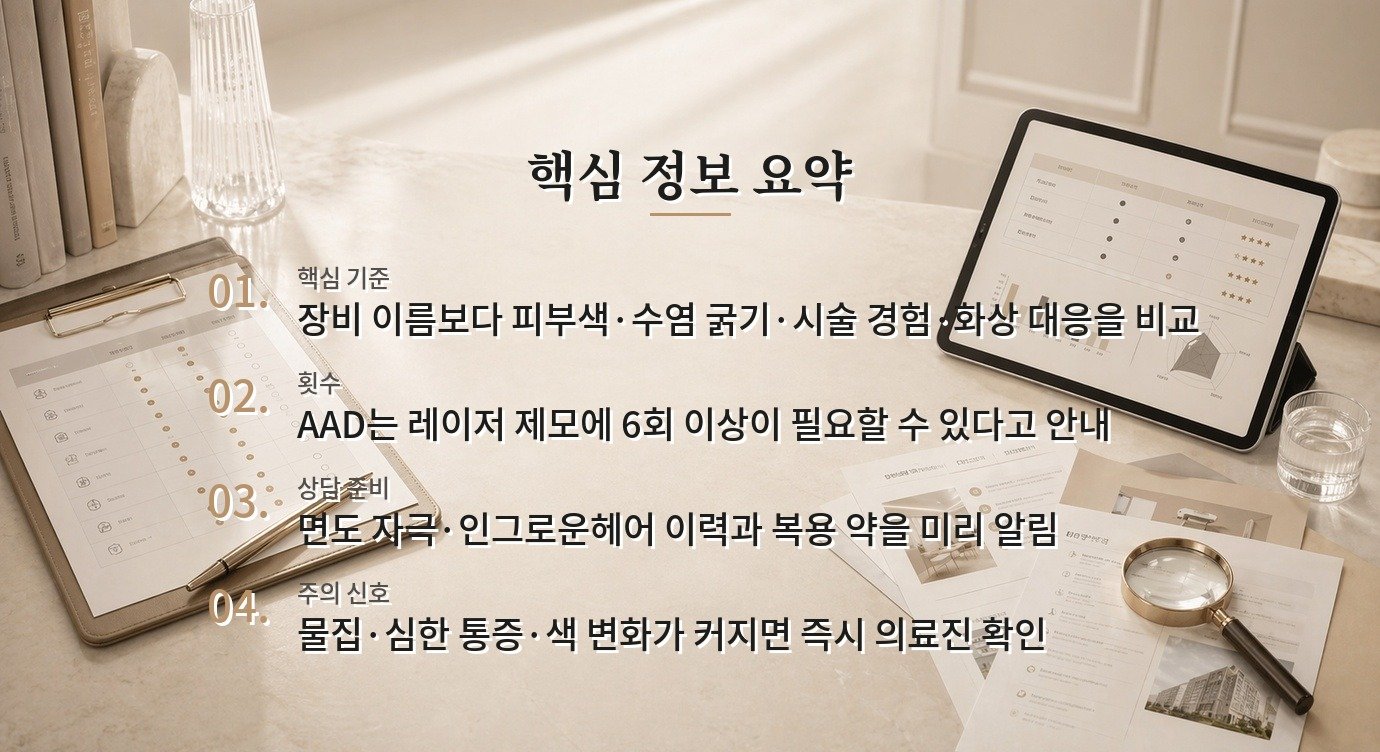 남자 수염 레이저제모 병원, 장비 이름보다 피부색·수염 굵기·화상 대응을 볼 것 비교 가이드